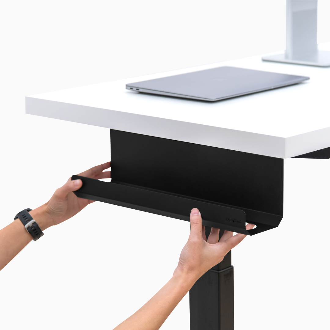 Load video: DailySleek SleekTray - under desk cable management tray solution